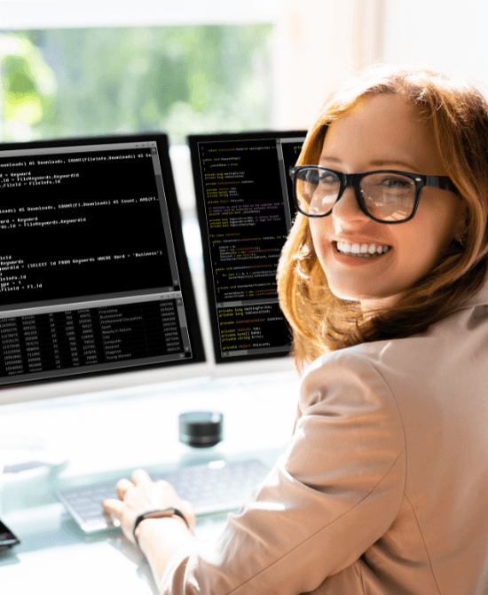 IT - Girl behind screen